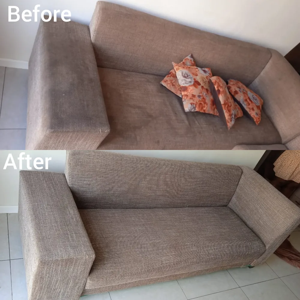 Couch cleaning before and after in Johannesburg